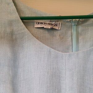 Giorgio Armani Linen Sleeveless Shift Dress